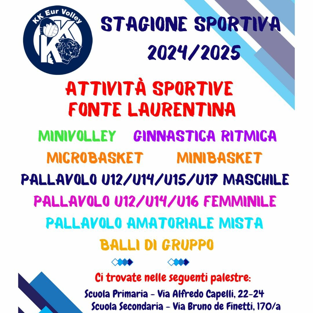 ATTIVITA’ SPORTIVE FONTE LAURENTINA 2024-2025